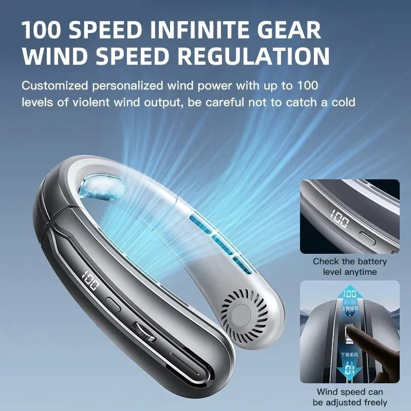 Portable Bladeless Hanging Neck Fan