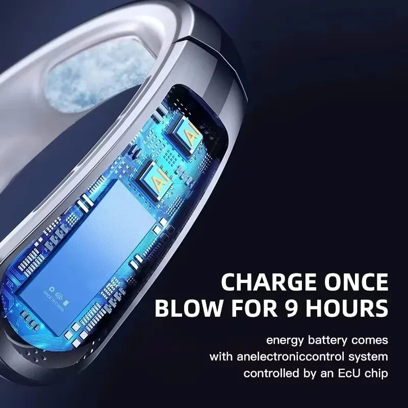 Airlyx Wearable Neck Fan — Bladeless, 8000mAh, 9-Hour Cooling